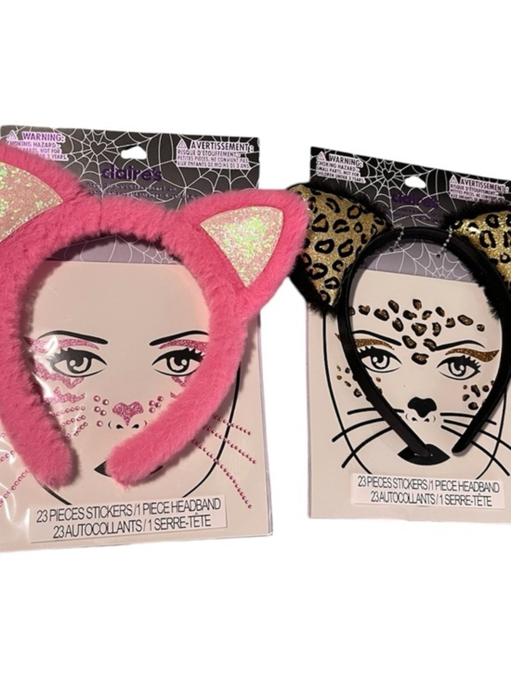 Claire's Pink Fuzzy Cat Ear Headband